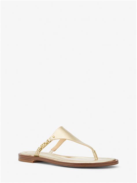 daniella metallic leather sandals